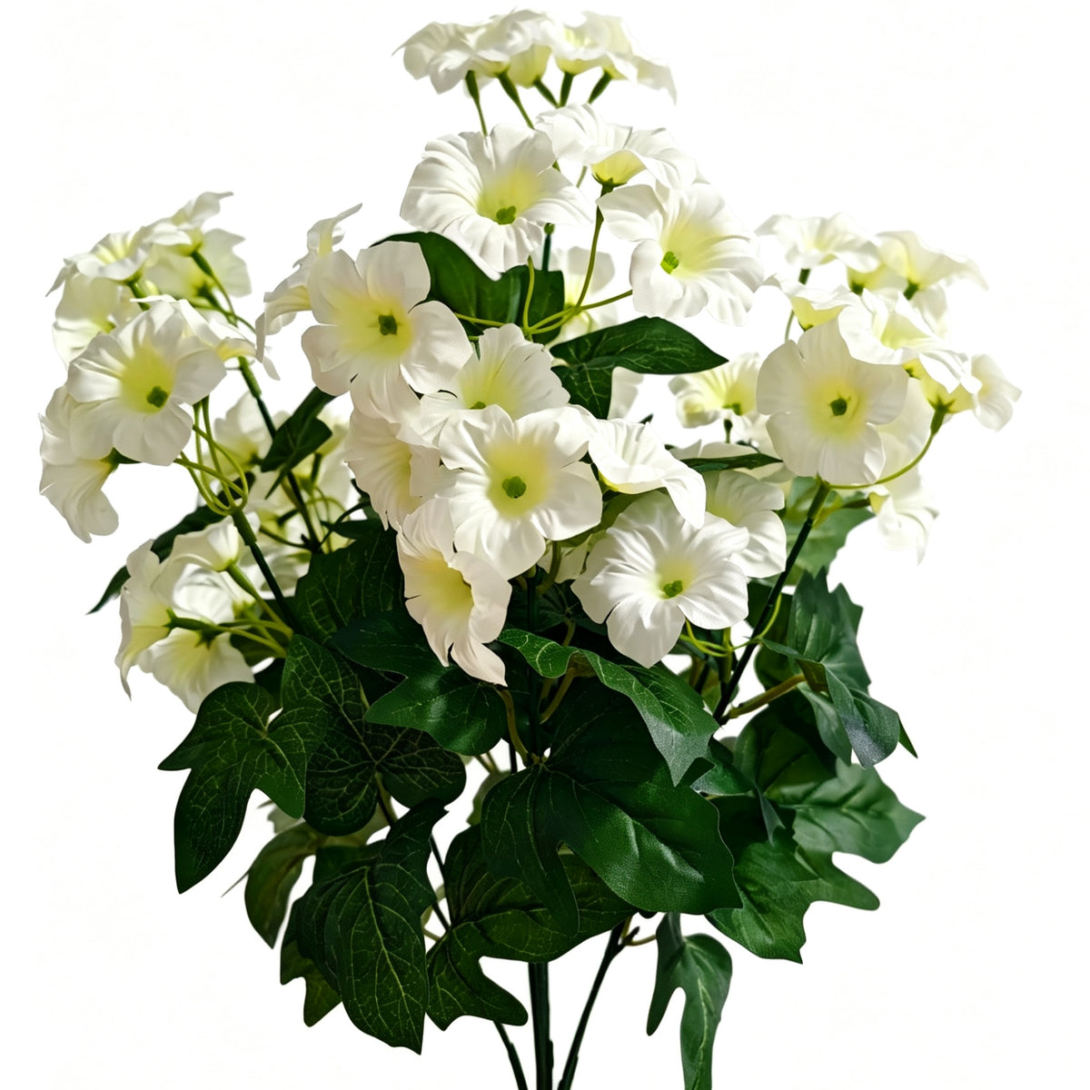 Verbesserte 50 cm UV-beständige künstliche Petunien – Realistische Seidenblumen für die Außendekoration