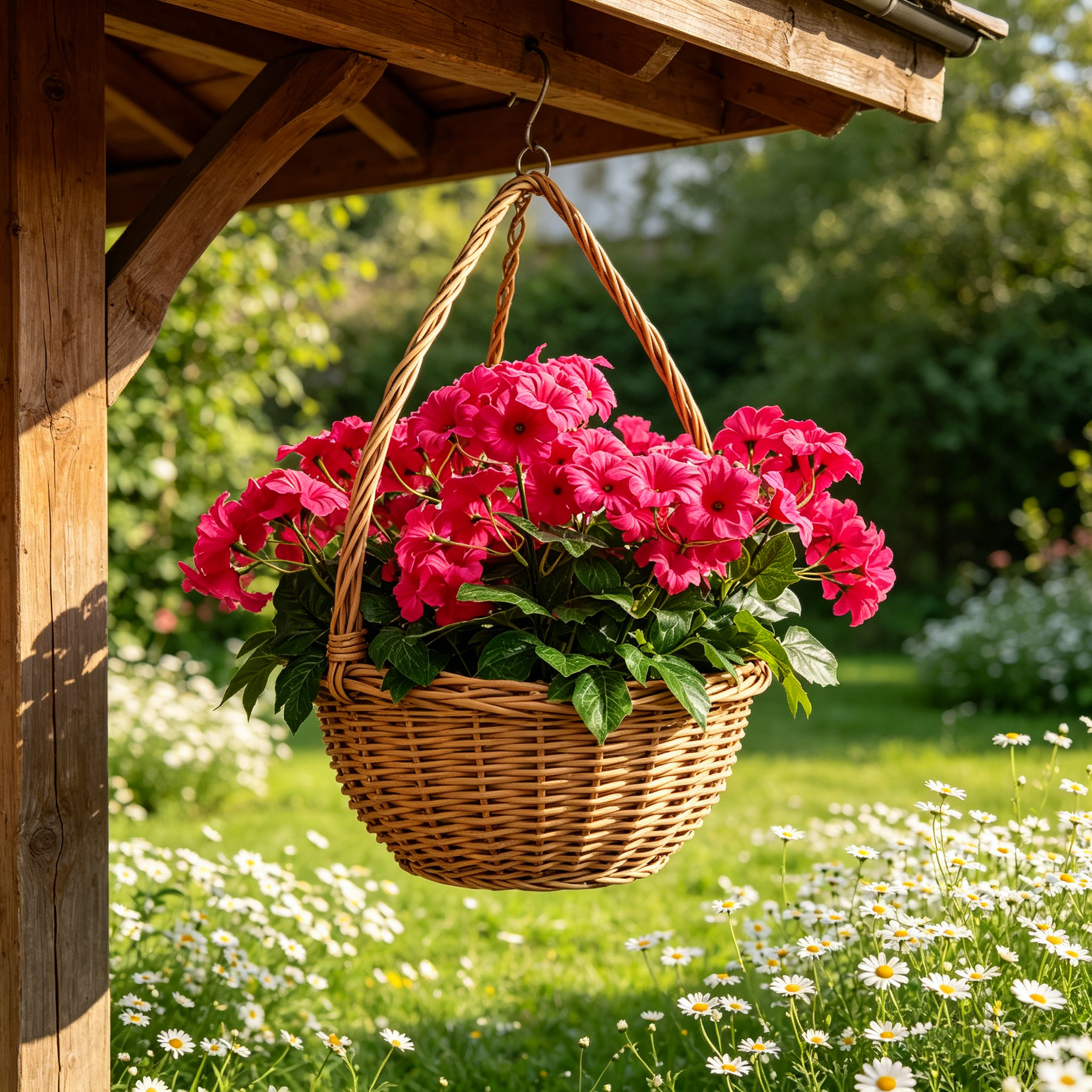 Verbesserte 50 cm UV-beständige künstliche Petunien – Realistische Seidenblumen für die Außendekoration