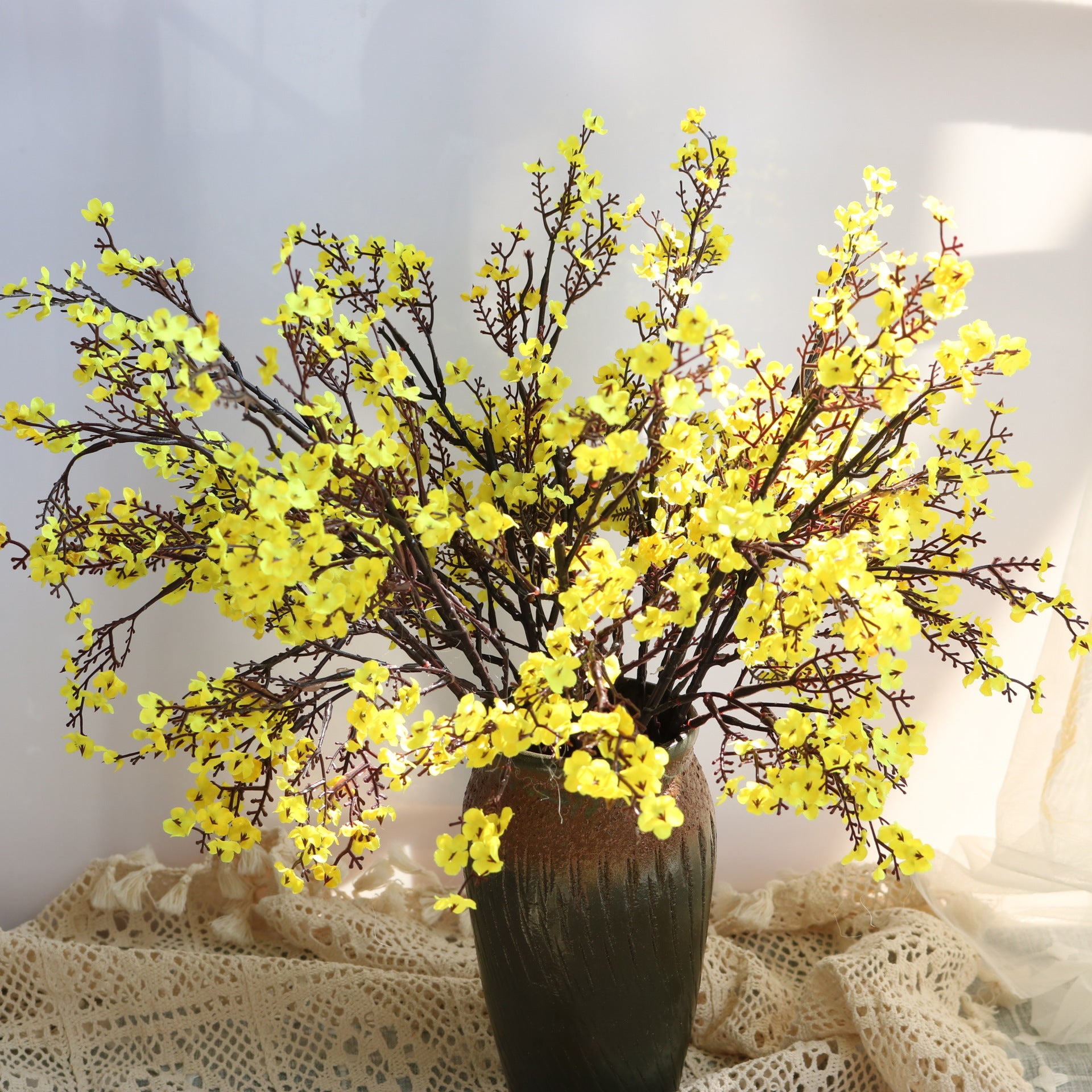 50cm Wintersweet Kunstblumen perfekt für Fensterbank & Esstisch