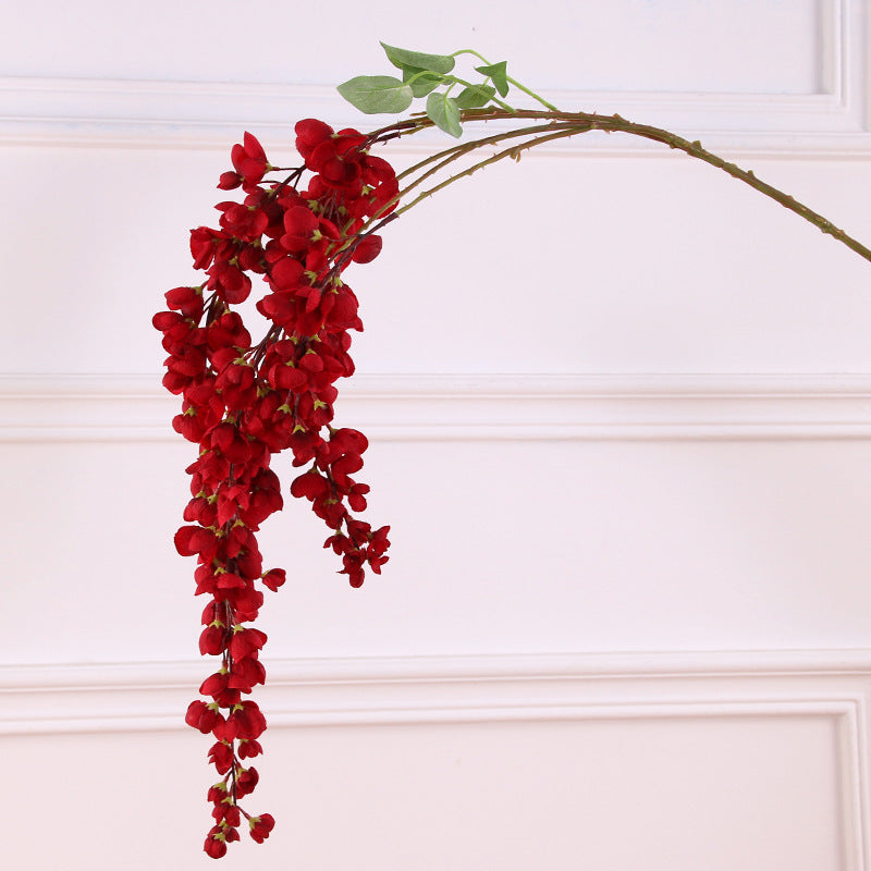 Künstlicher Blauregen 4er-Set, 109 cm lange Glyzinien Zweige, Täuschend echte Seidenblumen, Hängende Deko für Hochzeit, Event & Zuhause