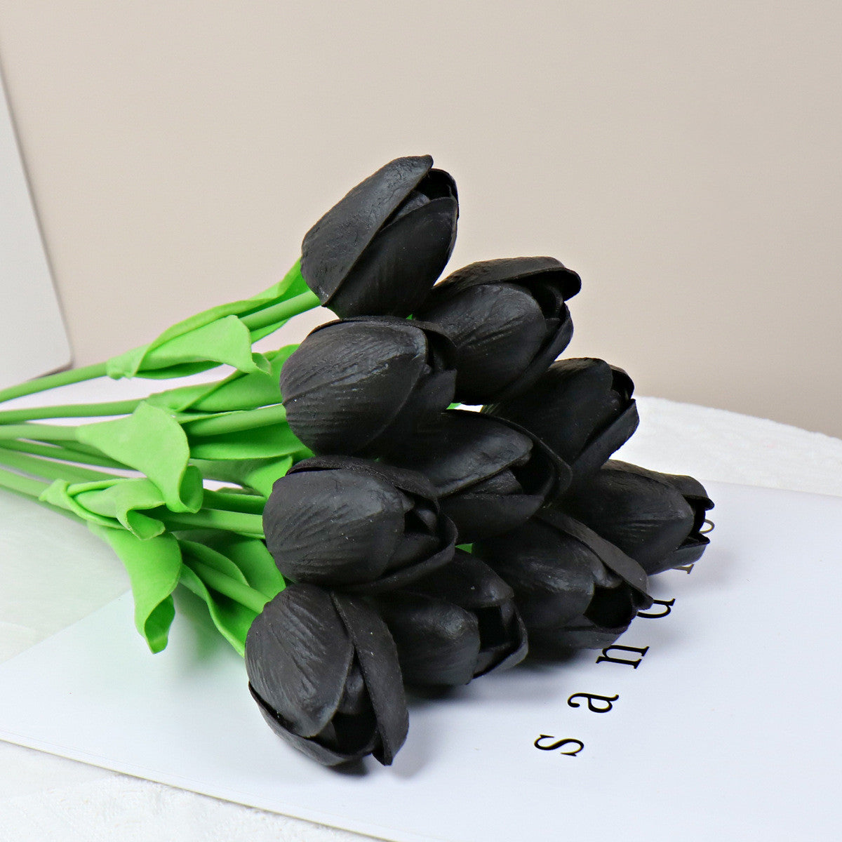 10er Set Real-Touch Tulpen (34 cm) – Latex-Kunstblumen für Hochzeitsstrauß & Home Deko