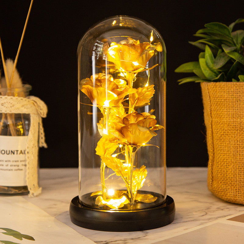 Ewige Rose für Frauen, Ewige Rose im Glas Überraschung für Mama, Die Schöne und das Biest Roses, Hochzeitstag Überraschung für Frauen, Rote Galaxie Rosen für Sie, Freundin