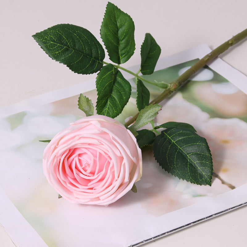 43 cm Echt-berührbare künstliche Rosen aus Latex – voll aufgeblüht für Zuhause-Dekoration