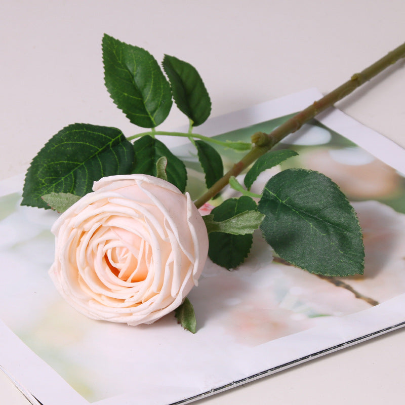 43 cm Echt-berührbare künstliche Rosen aus Latex – voll aufgeblüht für Zuhause-Dekoration