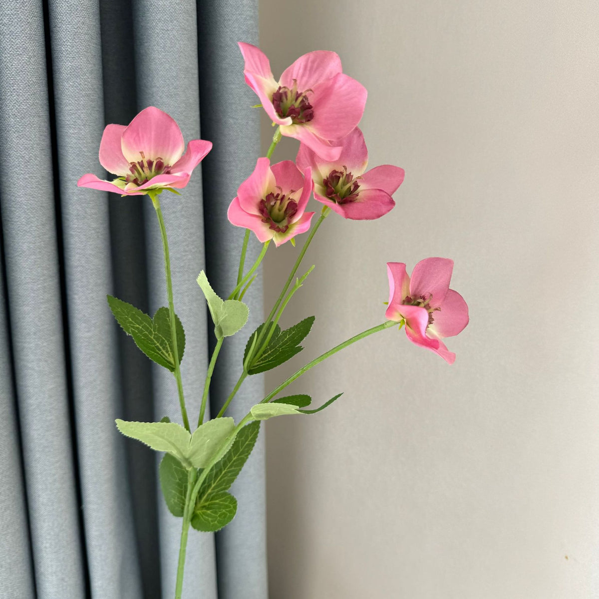 58cm Helleborus Kunstblumen Winterblumen Deko