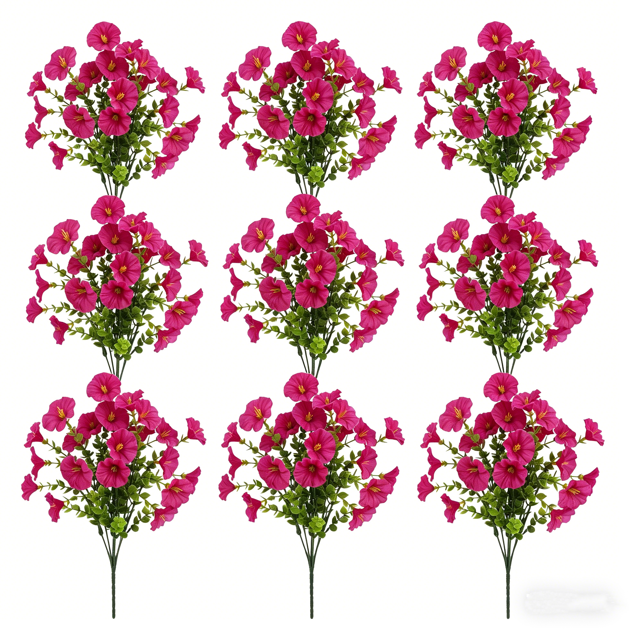 9er-Set Kunstblumen wie Echt – UV-beständig & wetterfest für Balkon & Garten, pflegeleichte Frühlings- und Sommerdeko