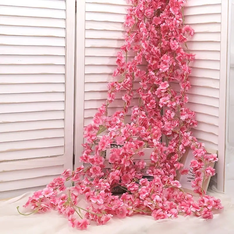 5er Pack Kirschblüten Girlanden Je 1,8 Meter lange Kunstzweige für Hochzeit, Tischdekoration & Wandschmuck
