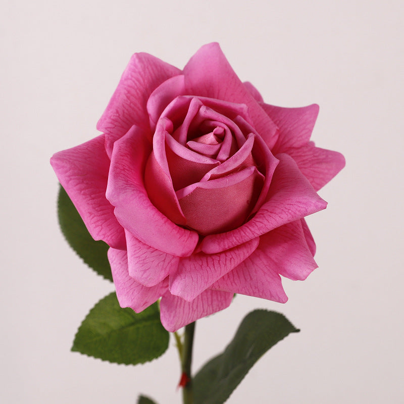 Premium Kunstrose 71 cm – Echt fühlbare Real-Touch Blüte, lebensechte Rosenstiel für Vase, Hochzeitsdeko & Zuhause