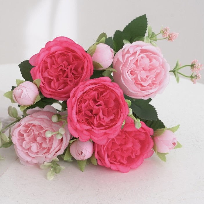 4er-Pack künstliche Pfingstrosen, 32 cm – Tischdekoration für Hochzeiten, Partys und Wohnbereich