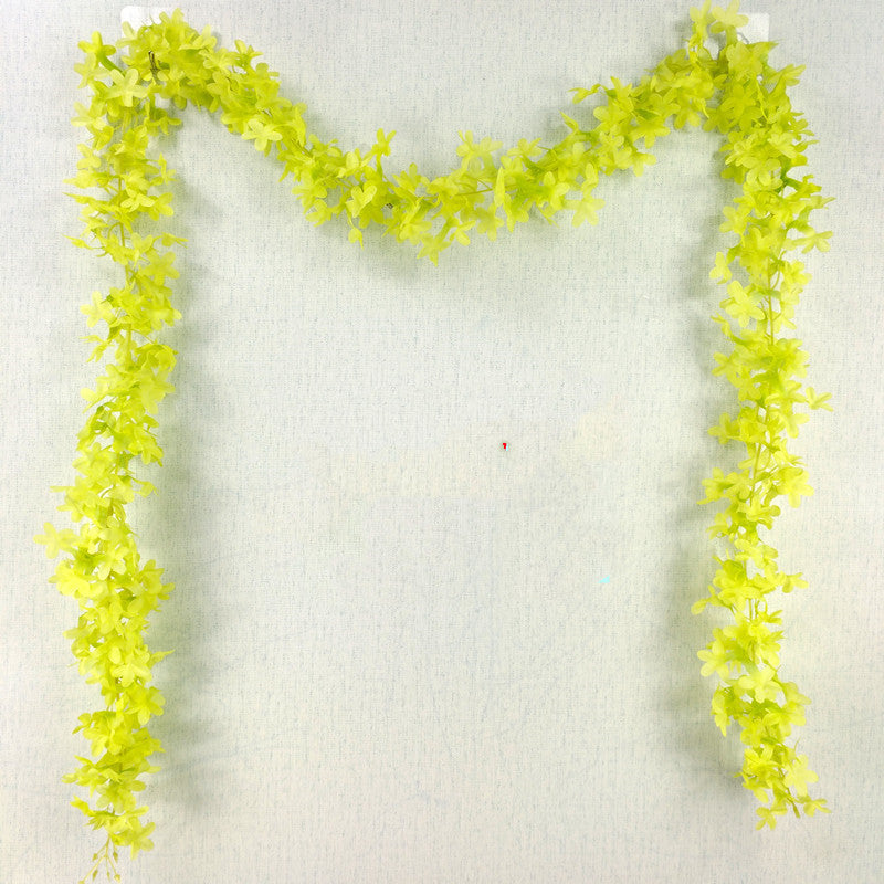 2 Meter langer Flieder Girlande Üppige Girlande aus Seide für Tischdekoration, Hochzeit & Wandschmuck