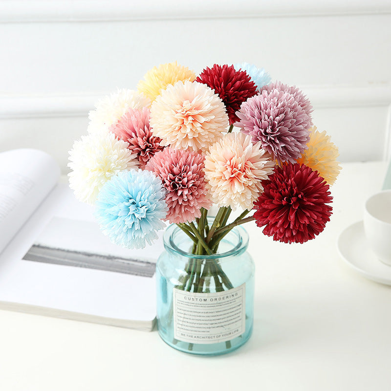Künstliche Chrysanthemen Stiel 28 cm, Lebensechte Seidenblume mit biegsamem Stiel für Vase, Hochzeit, Gestecke & Floristik