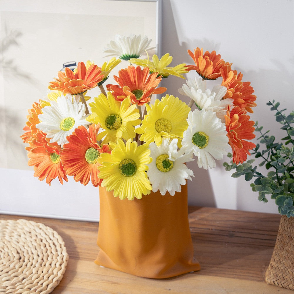Kunstblumen Gerbera Stiel Real Touch 30 cm – Einzelstiel für Hochzeit, Tischdeko & Wohnkultur