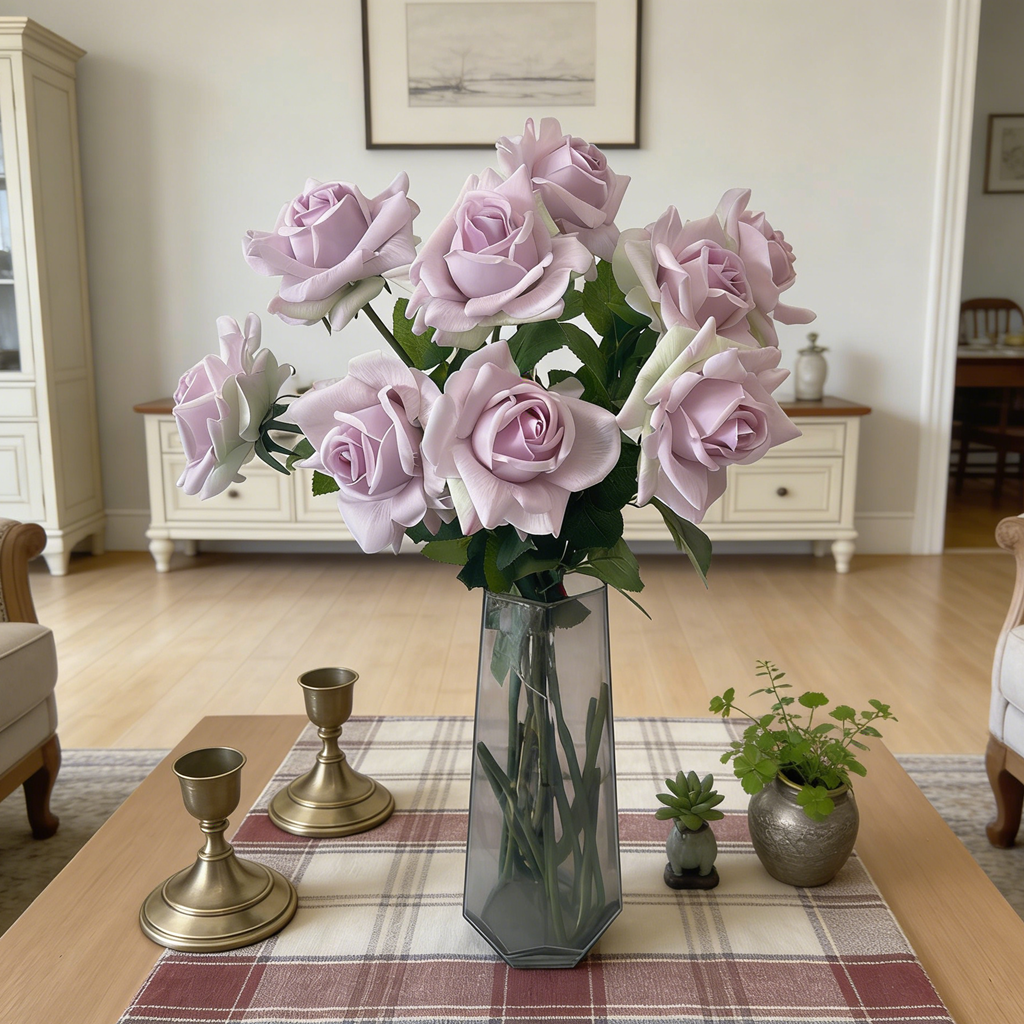 Real Touch Rose 73 cm – Gerüschte Kunstrose | Seidenstiel für Vase, Hochzeit & Floristik