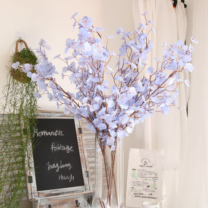 Oncidium Orchidee Kunstblume, 104 cm langer Stiel, täuschend echte Seidenblume für hohe Vasen, Hochzeit & ganzjährige Dekoration