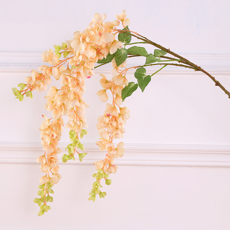 Künstlicher Blauregen 4er-Set, 109 cm lange Glyzinien Zweige, Täuschend echte Seidenblumen, Hängende Deko für Hochzeit, Event & Zuhause