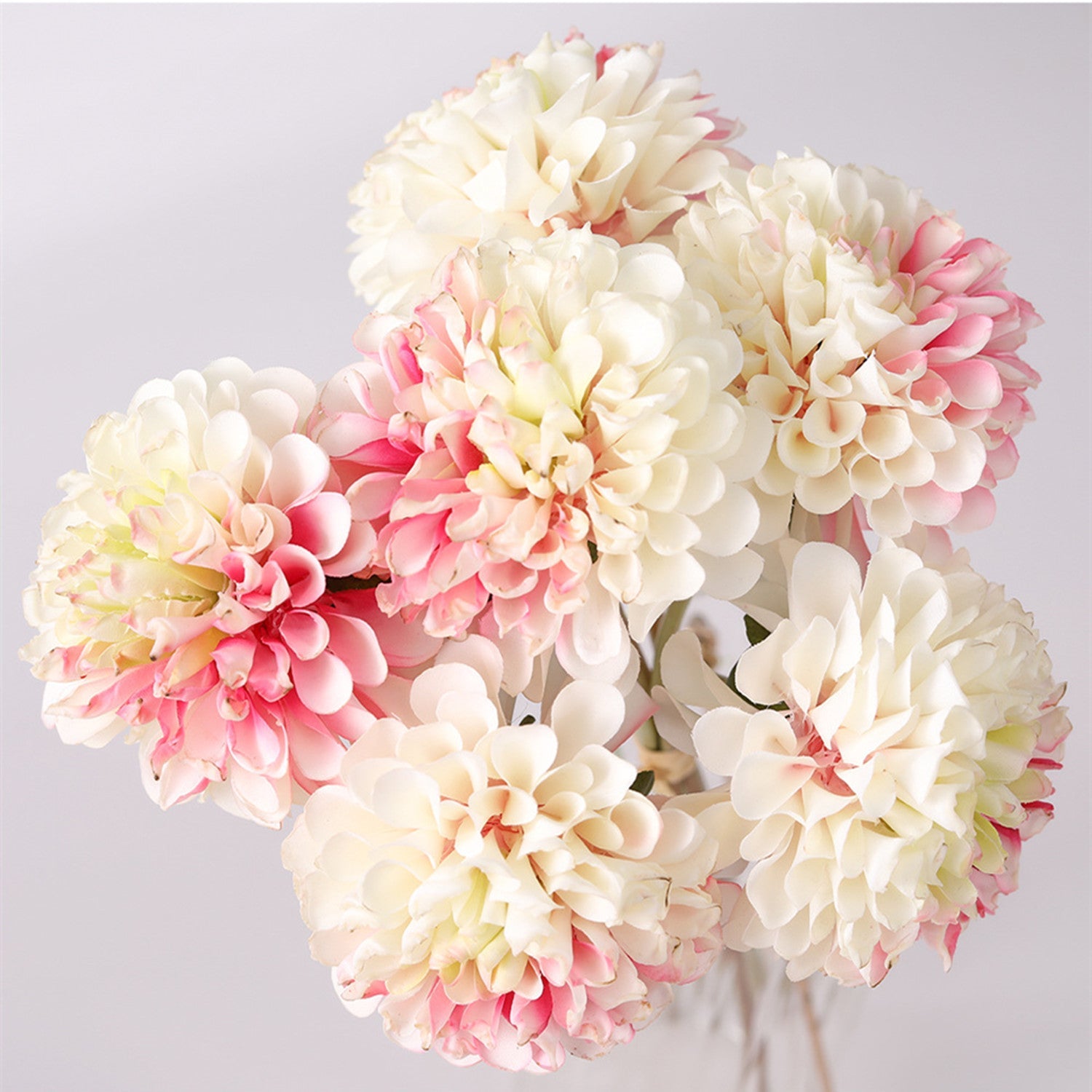 Chrysanthemen Kunstblumen Strauss, 40 cm Seidenblumen Bouquet, Hochwertige Deko Blumen für Vase, Landhausstil, Hochzeit