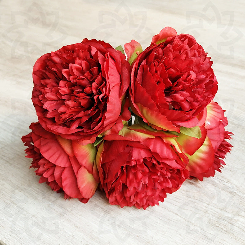 Künstliche Päonien Sträuße 30 cm, 5 Stiele – Seidenblumen für Hochzeit, Event & Tischdeko