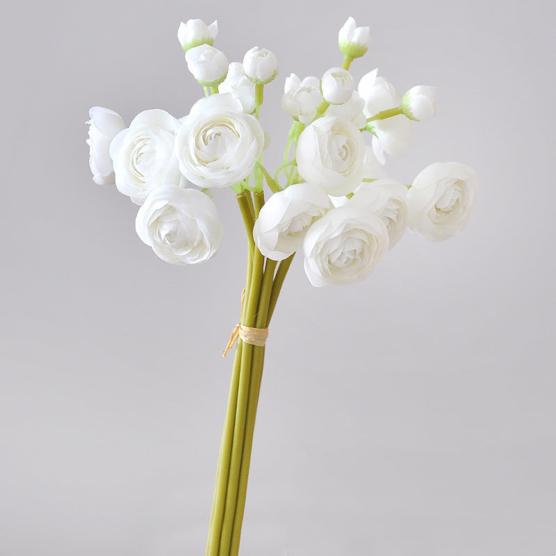 Künstliche Kohlrosen, 6er-Bund, 25 cm Seidenstiele – 17 Farben, für Hochzeit, Deko & DIY