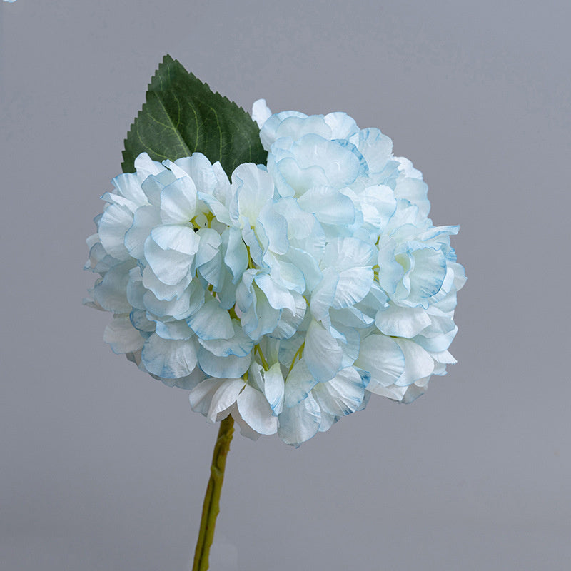 Kunstblumen Hortensien Vintage | 35 cm | Geflammter Rand | Realistisch | Herbst & Winter Deko für Vase & Hochzeit
