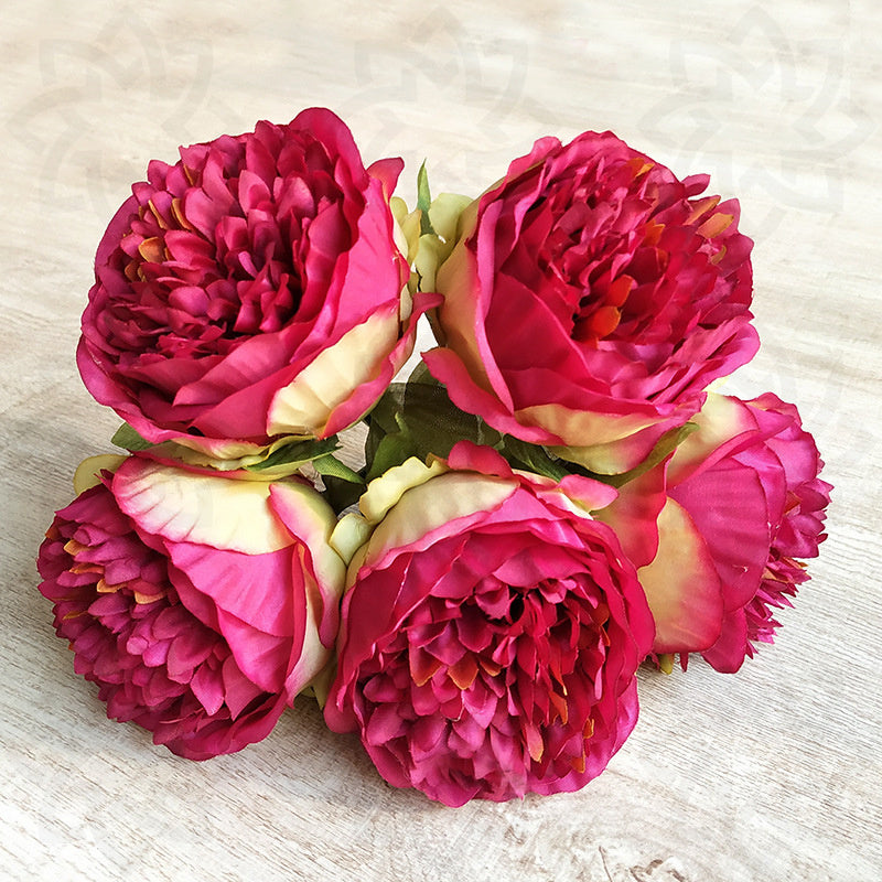Künstliche Päonien Sträuße 30 cm, 5 Stiele – Seidenblumen für Hochzeit, Event & Tischdeko