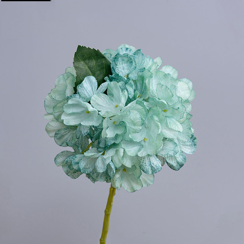 Kunstblumen Hortensien Vintage | 35 cm | Geflammter Rand | Realistisch | Herbst & Winter Deko für Vase & Hochzeit