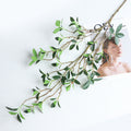 2er Set Künstliche Ficus Zweige, 115 cm, Realistische Grüne Deko-Zweige aus Seide für Bodenvase, Hochzeit, Event & ganzjährige Dekoration