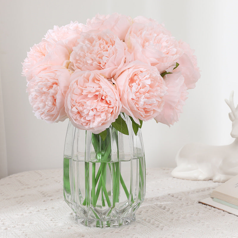 Künstliche Päonien Sträuße 30 cm, 5 Stiele – Seidenblumen für Hochzeit, Event & Tischdeko