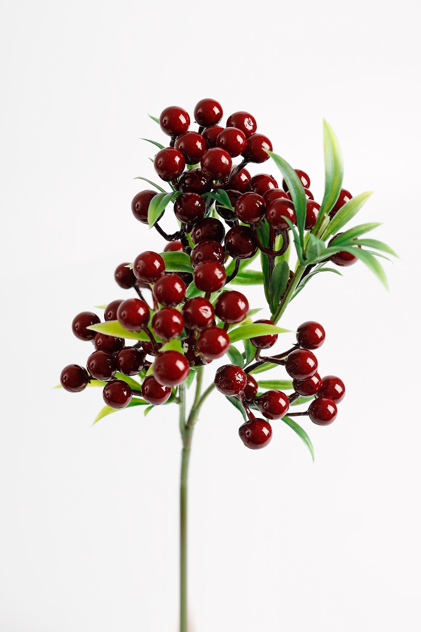 Ilex Zweige künstlich 35 cm, Dekozweige mit Beeren für Vase & Gestecke, Naturgetreue Stechpalme für Weihnachtsdeko, Herbst & ganzjährige Dekoration