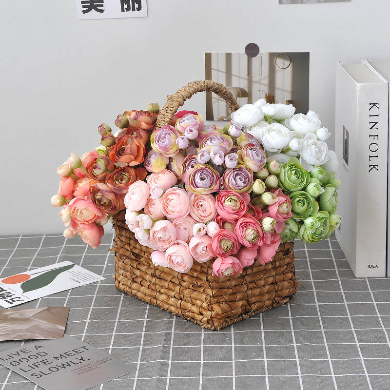 Künstliche Kohlrosen, 6er-Bund, 25 cm Seidenstiele – 17 Farben, für Hochzeit, Deko & DIY