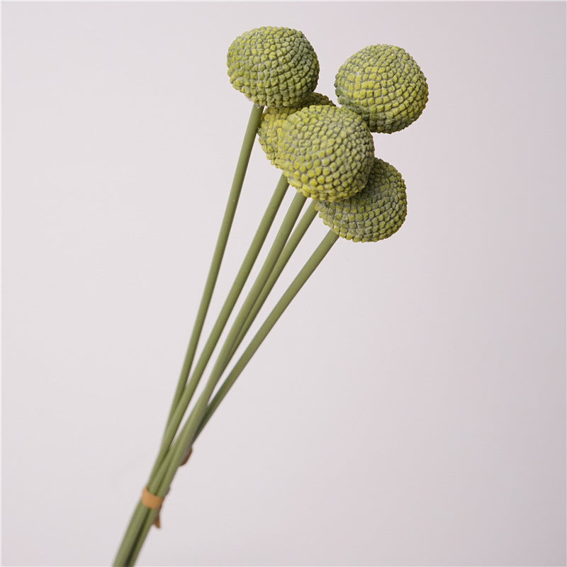 Pompon-Chrysanthemen Kunstblumen Strauß – 5 Stiele, 53 cm hoch, Real-Touch Blumen wie echt – hochwertige Deko für Vase, Hochzeit & Zuhause