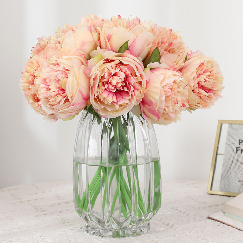Künstliche Päonien Sträuße 30 cm, 5 Stiele – Seidenblumen für Hochzeit, Event & Tischdeko