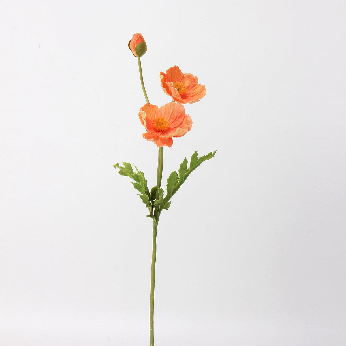 Mohnblume künstlich 38 cm, hochwertiger Real Touch Mohn-Stiel, täuschend echt für Vase, Hochzeitsdeko, Arrangements & Landhausstil