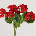 Geranienbusch künstlich UV-beständig – 43 cm, Premium Real-Touch – täuschend echte Kunstblumen für Balkon, Vase & Hochzeitsdeko