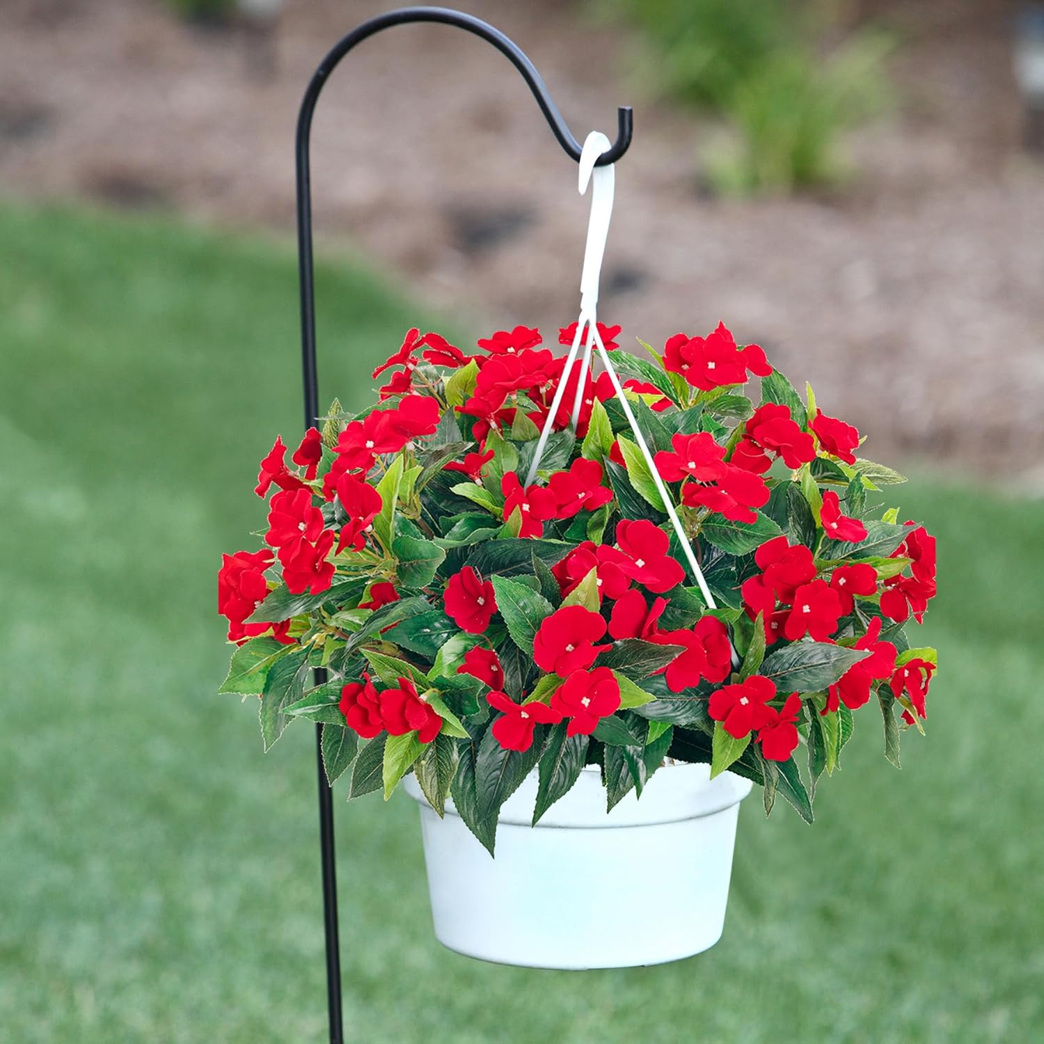 Fleißiges Lieschen Kunstblumen UV-beständig | 10er Set | ca. 40 cm | Wetterfeste Deko für Balkon & Garten