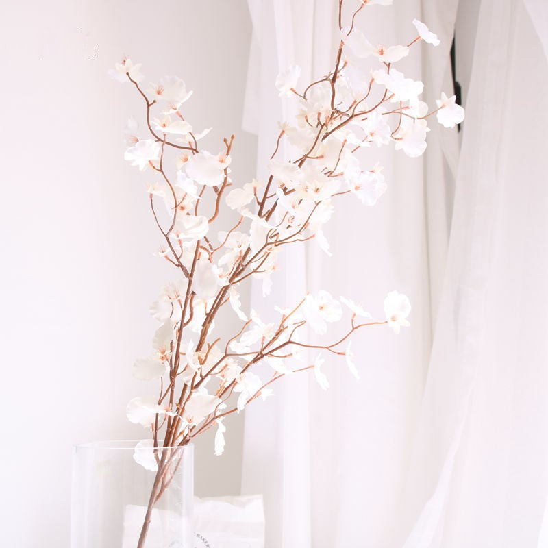 Oncidium Orchidee Kunstblume, 104 cm langer Stiel, täuschend echte Seidenblume für hohe Vasen, Hochzeit & ganzjährige Dekoration