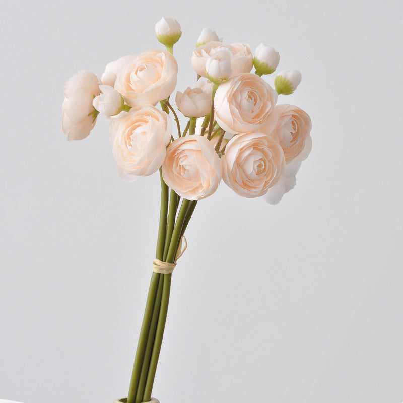 Künstliche Kohlrosen, 6er-Bund, 25 cm Seidenstiele – 17 Farben, für Hochzeit, Deko & DIY