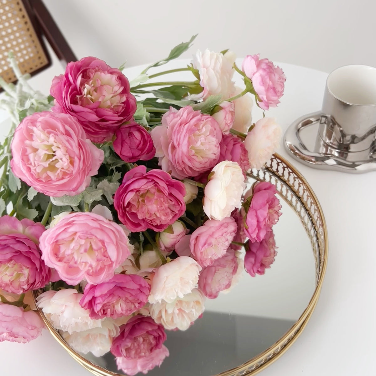 50cm künstliche Pfingstrose Realistische Kunstorchidee für Blumenarrangements, Home Decor, Bürodekoration, Hochzeitszentren, DIY-Projekte