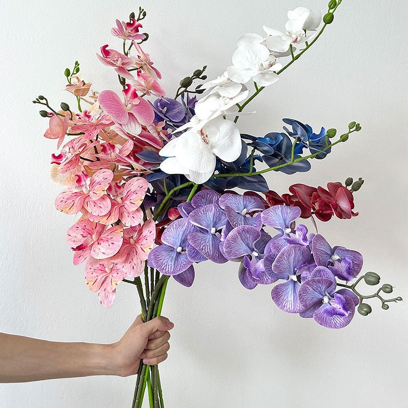 100cm künstliche Phalaenopsis Orchideen – Realistische Kunstorchidee für Blumenarrangements, Home Decor, Bürodekoration, Hochzeitszentren, DIY-Projekte