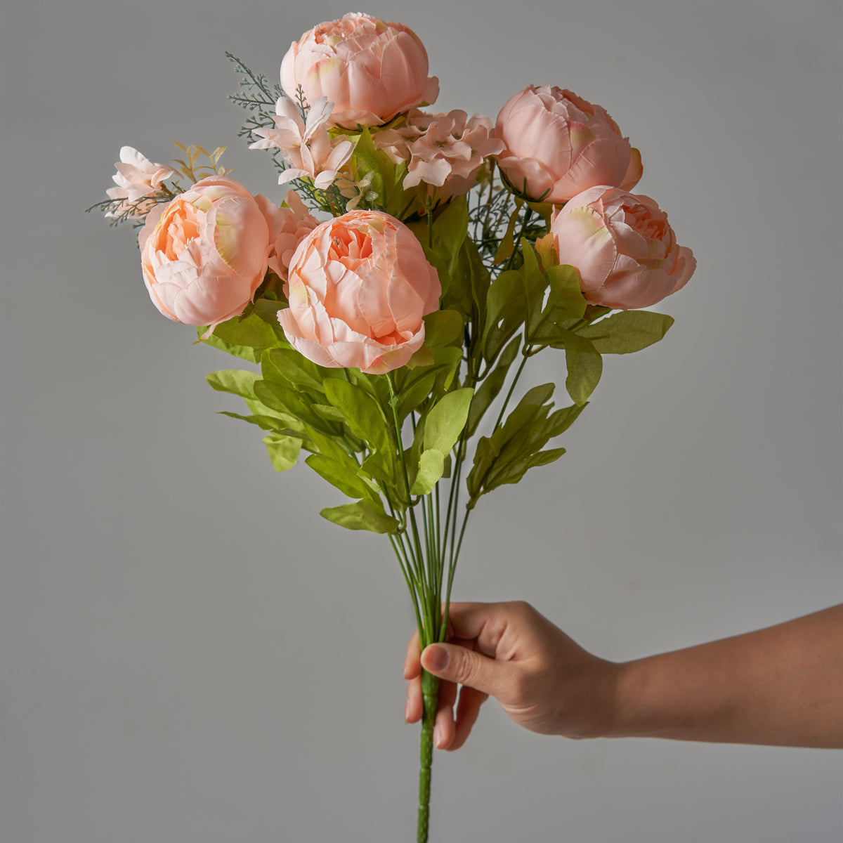 13 Stiele Pfingstrosen Kunstblumen, Dekoration für Hochzeit, Zuhause & Tischschmuck