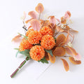 47 cm Künstlicher Blumenstrauß mit Ball Mums Mixed & Eukalyptus – Für Herbst-Winter-Dekoration