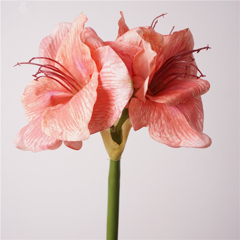 74cm Real Touch Amaryllis - Künstliche Christblume für Hochzeit & Weihnachtsdeko