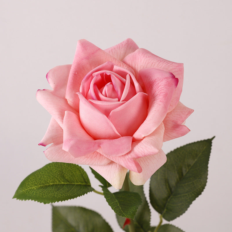 Premium Kunstrose 71 cm – Echt fühlbare Real-Touch Blüte, lebensechte Rosenstiel für Vase, Hochzeitsdeko & Zuhause