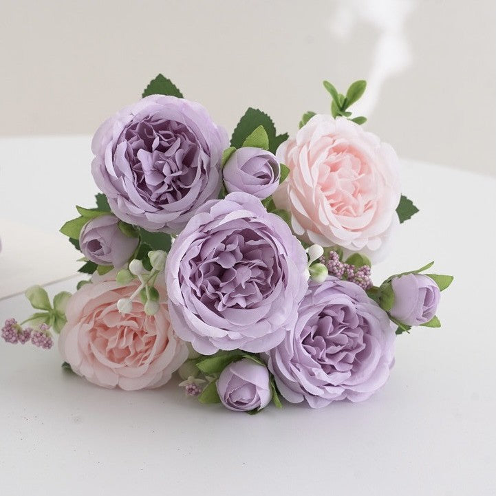 4er-Pack künstliche Pfingstrosen, 32 cm – Tischdekoration für Hochzeiten, Partys und Wohnbereich