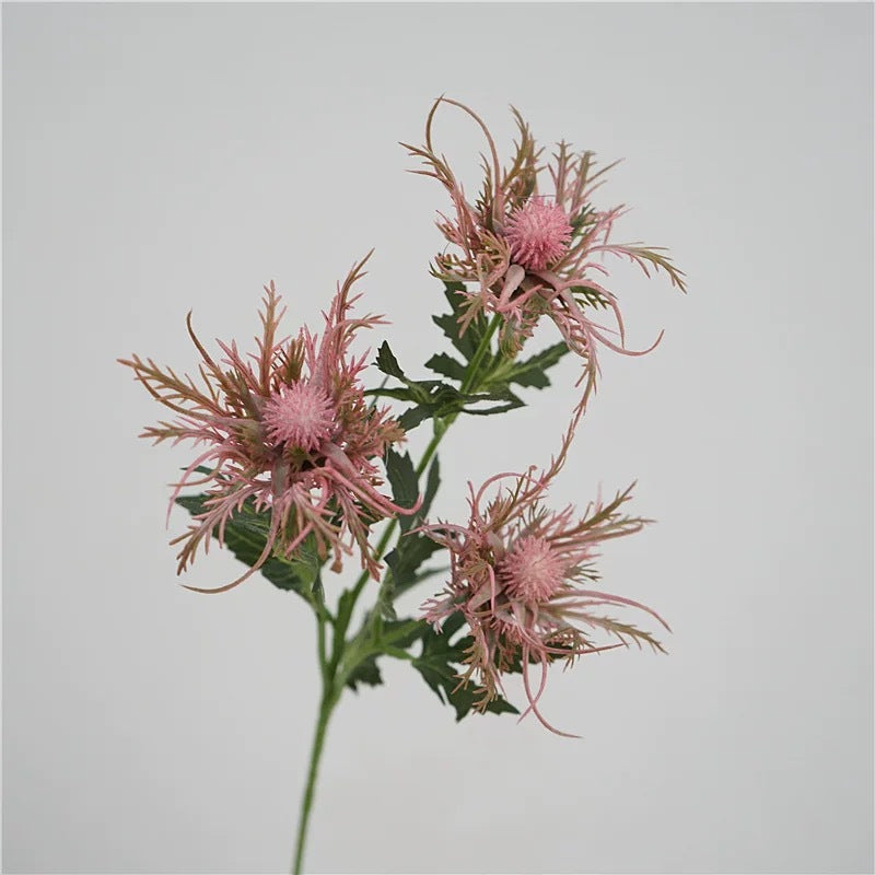 66 cm künstliche Eryngium-Blüten Rustikale Dekoration für Wohnzimmer & Garten