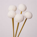 Pompon-Chrysanthemen Kunstblumen Strauß – 5 Stiele, 53 cm hoch, Real-Touch Blumen wie echt – hochwertige Deko für Vase, Hochzeit & Zuhause