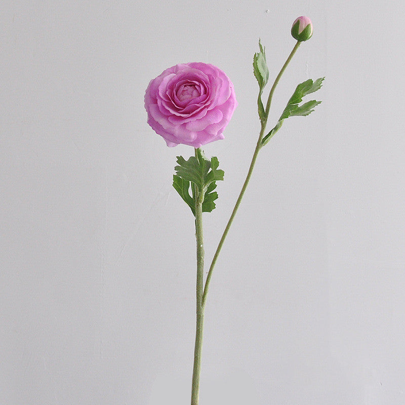 Ranunkel-Kunstblume mit Real-Touch – 48 cm, flexibler Stiel – täuschend echte Premium-Blüte für Vase & Hochzeitsdeko
