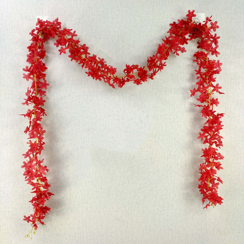 2 Meter langer Flieder Girlande Üppige Girlande aus Seide für Tischdekoration, Hochzeit & Wandschmuck