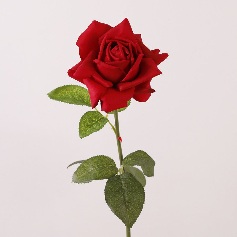 Premium Kunstrose 71 cm – Echt fühlbare Real-Touch Blüte, lebensechte Rosenstiel für Vase, Hochzeitsdeko & Zuhause