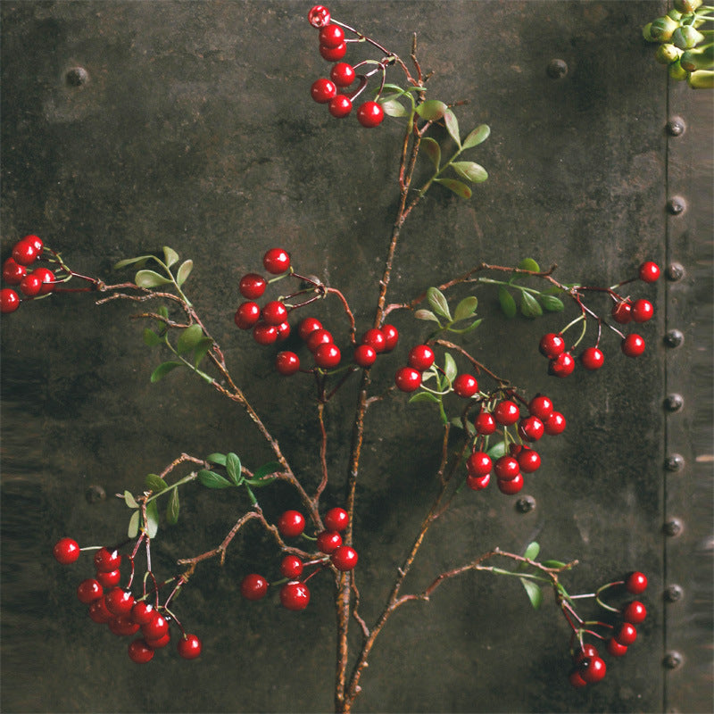 70cm Ilex Kunstpflanze Winterbeeren Deko