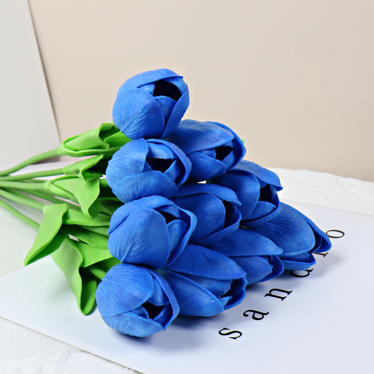 10er Set Real-Touch Tulpen (34 cm) – Latex-Kunstblumen für Hochzeitsstrauß & Home Deko